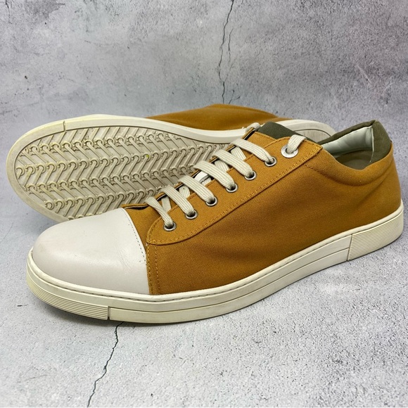 ❤️Salvatore Ferragamo Canvas and Leather Sneakers.Excellent Condition.Sz 12D